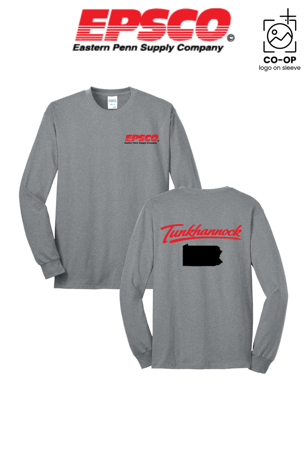 Port & Co™ Long Sleeve Core Blend Tee - EPSCO - TUNKHANNOCK