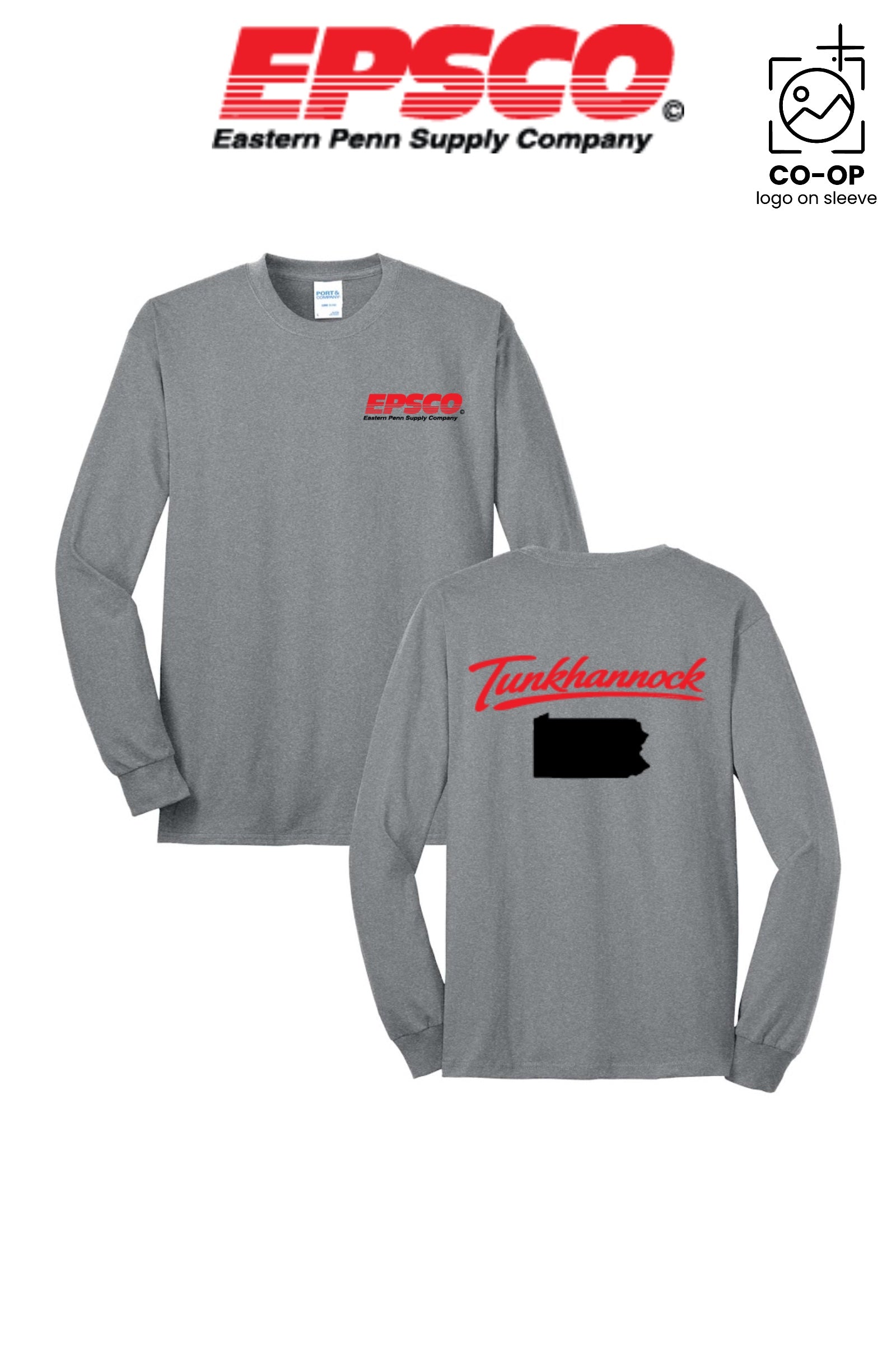 Port & Co™ Long Sleeve Core Blend Tee - EPSCO - TUNKHANNOCK