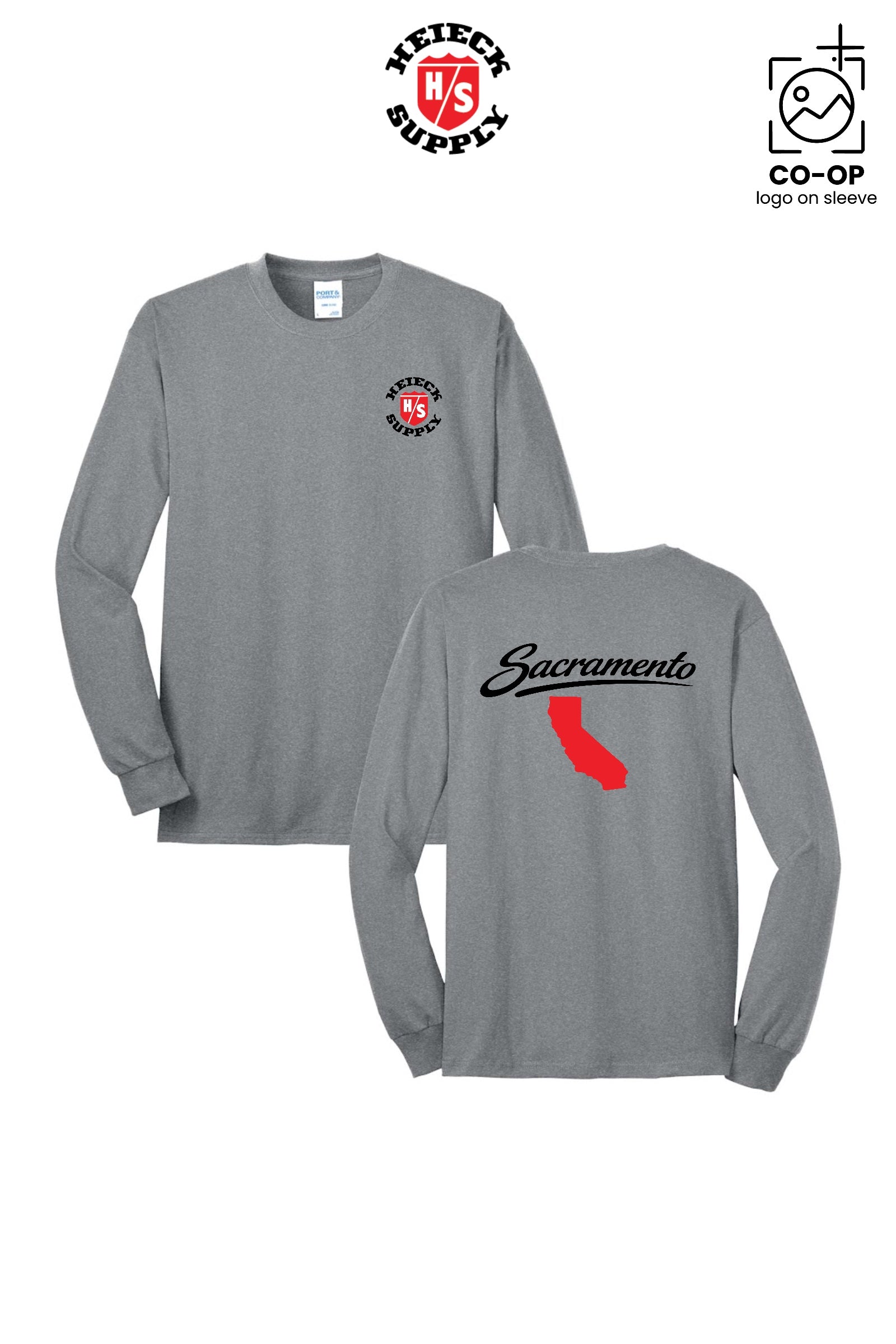 Port & Co™ Long Sleeve Core Blend Tee - HEIECK SUPPLY - SACRAMENTO