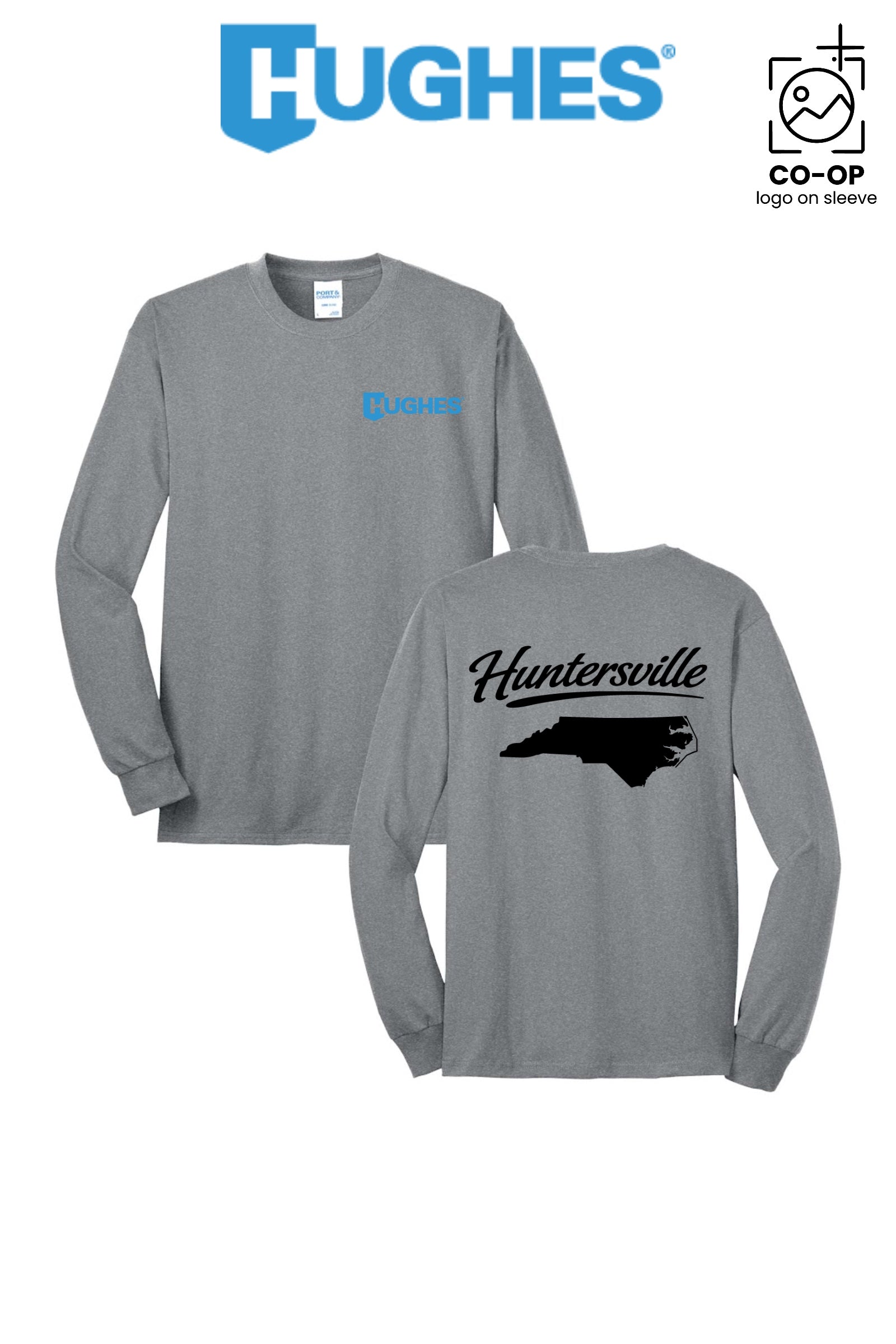 Port & Co™ Long Sleeve Core Blend Tee - HUGHES SUPPLY - HUNTERSVILLE