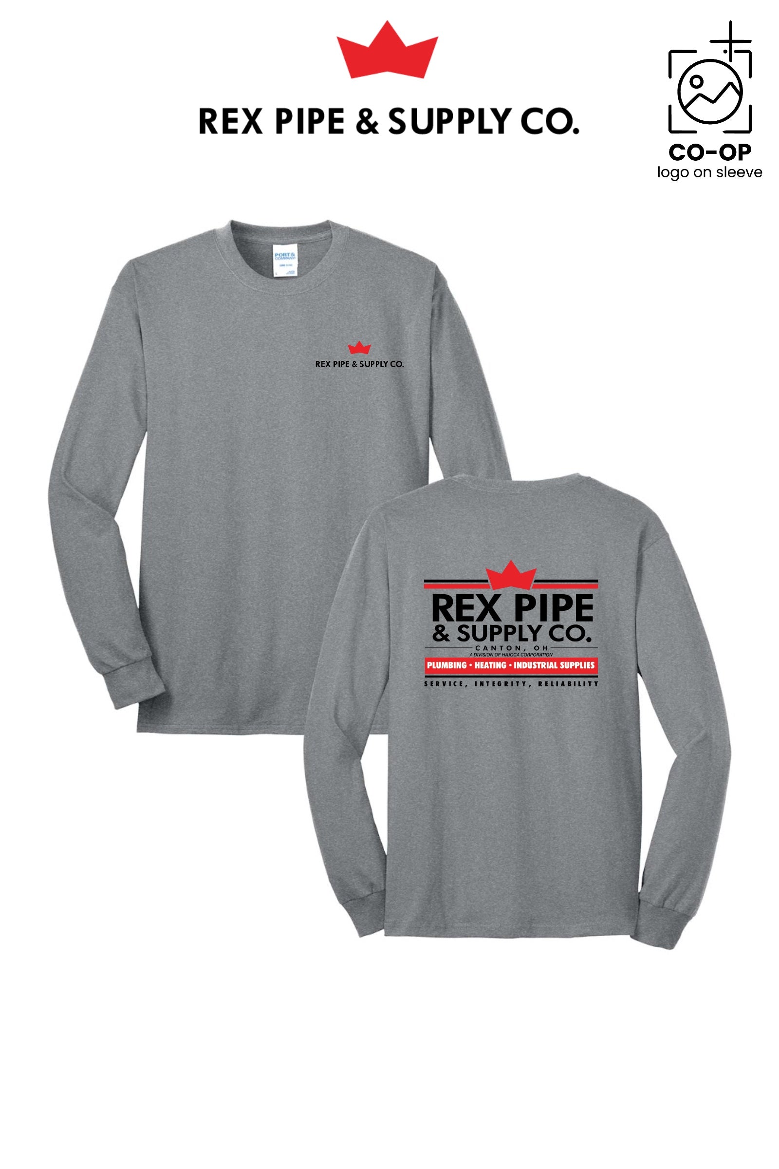 Port & Co™ Long Sleeve Core Blend Tee - REX PIPE AND SUPPLY - CANTON