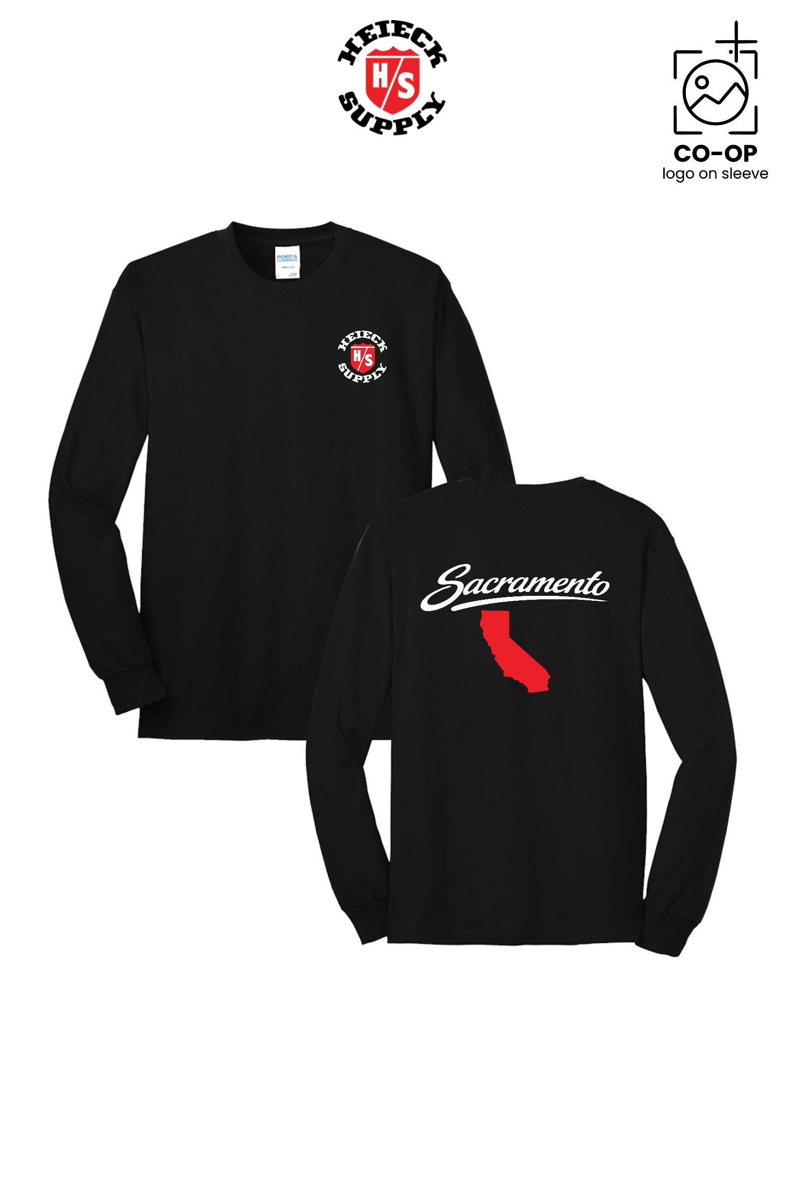 Port & Co™ Long Sleeve Core Blend Tee - HEIECK SUPPLY - SACRAMENTO