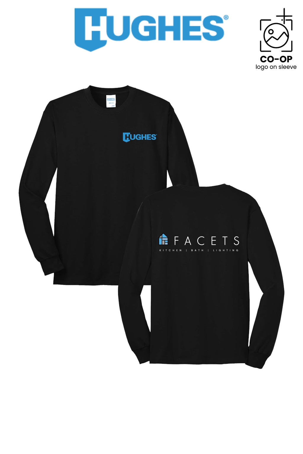 Port & Co™ Long Sleeve Core Blend Tee - HUGHES SUPPLY - HUNTERSVILLE