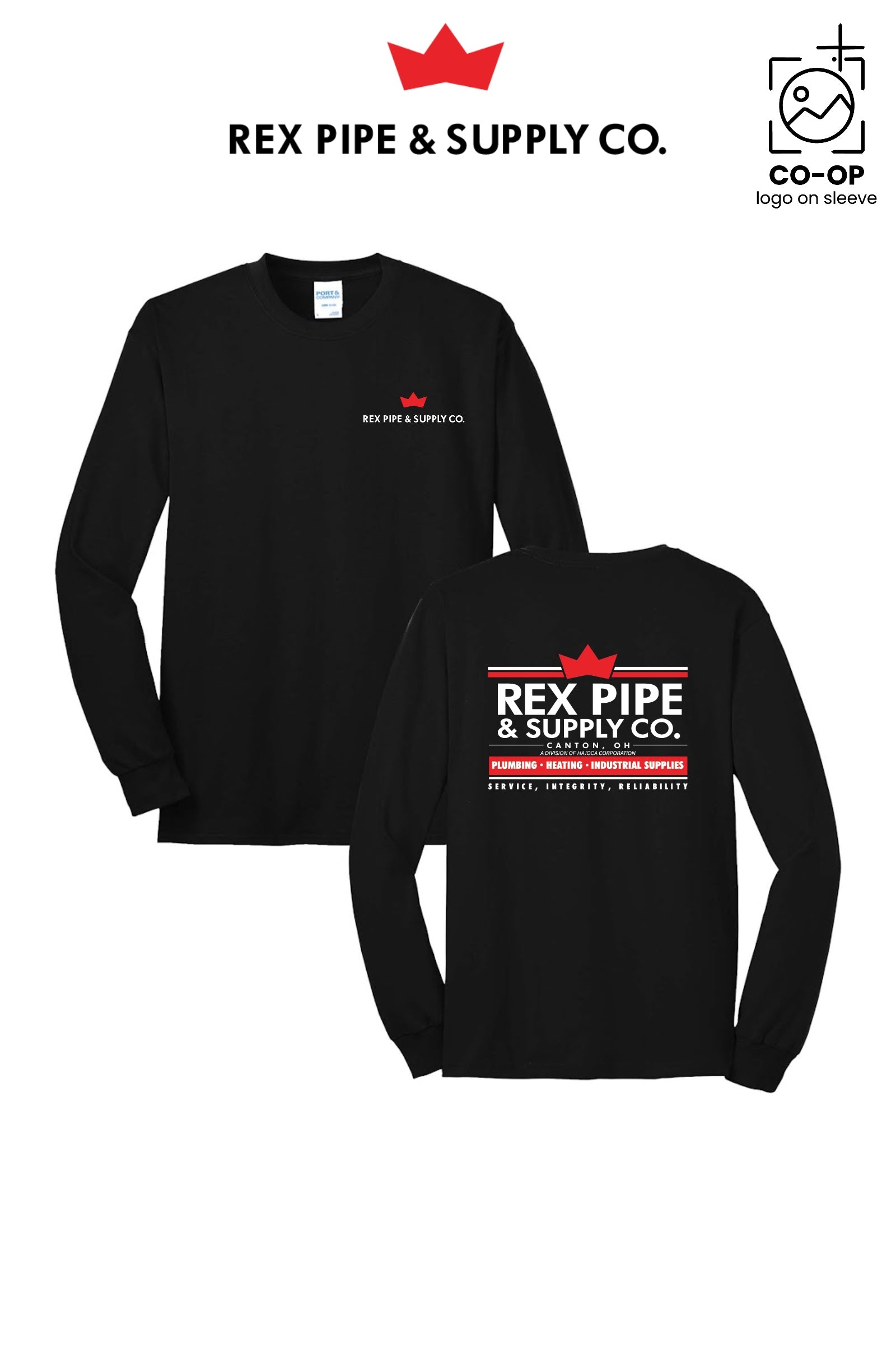 Port & Co™ Long Sleeve Core Blend Tee - REX PIPE AND SUPPLY - CANTON
