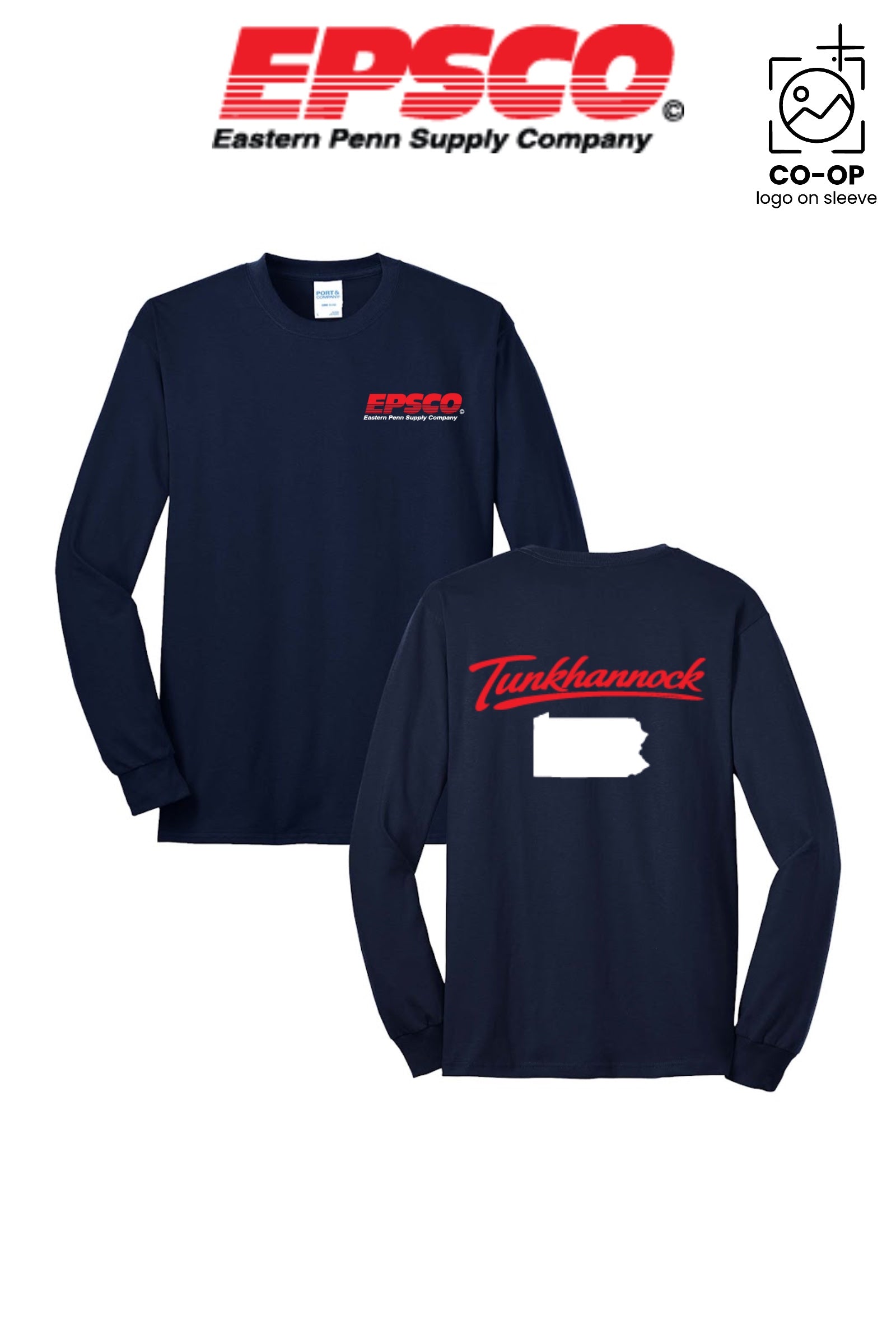 Port & Co™ Long Sleeve Core Blend Tee - EPSCO - TUNKHANNOCK
