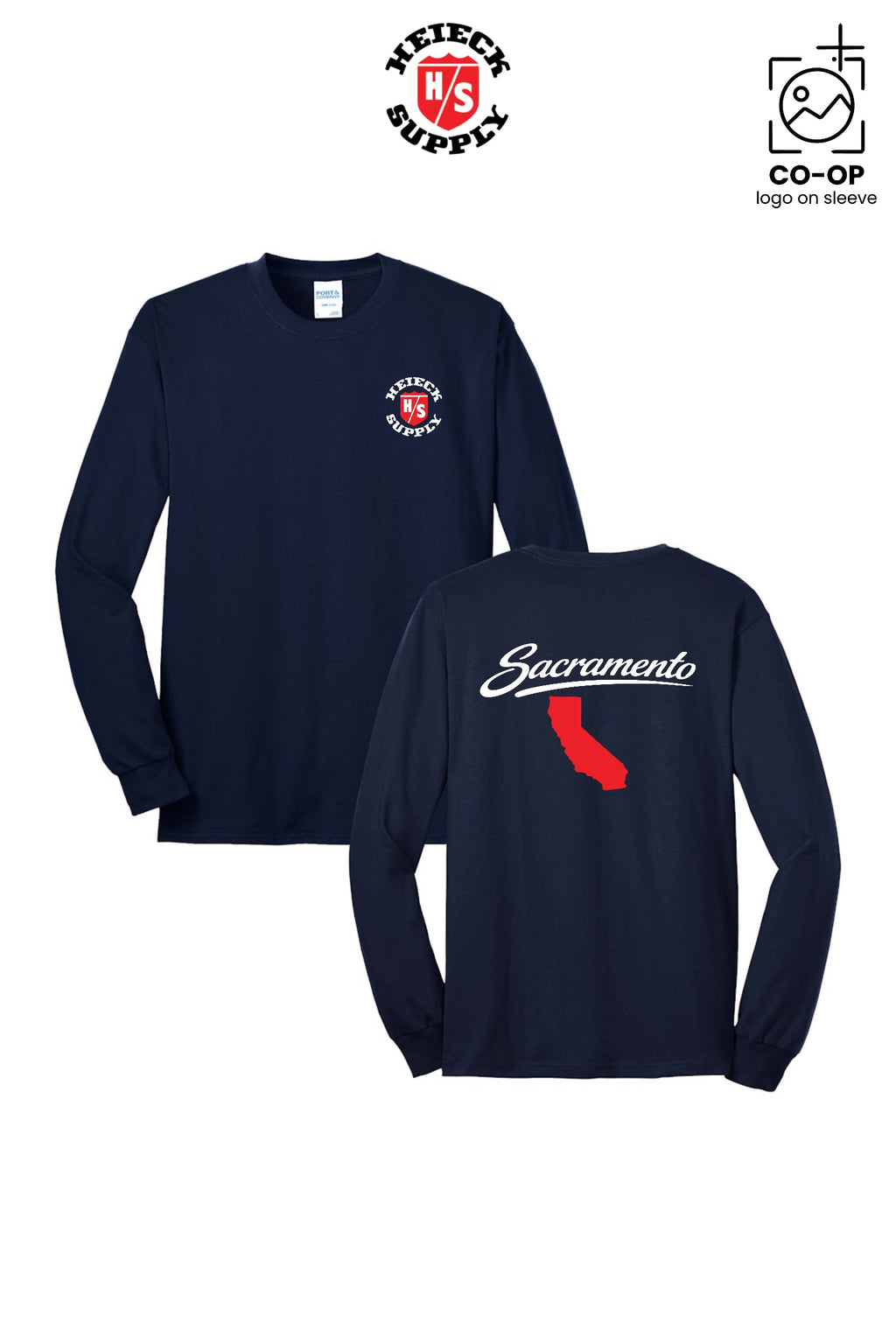 Port & Co™ Long Sleeve Core Blend Tee - HEIECK SUPPLY - SACRAMENTO