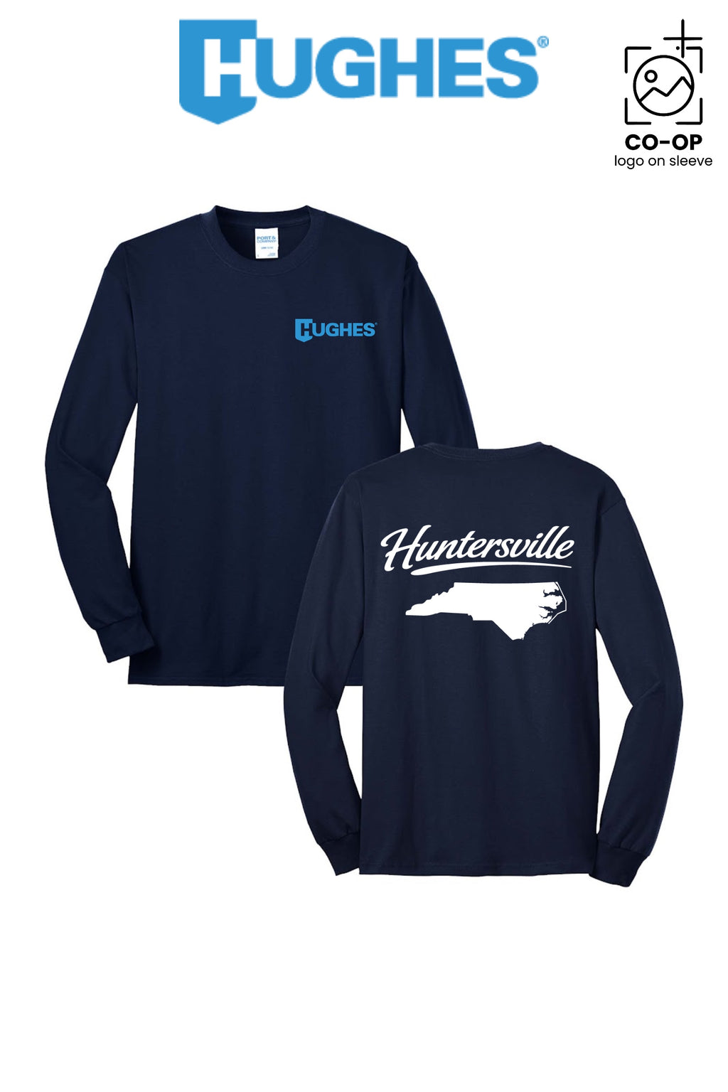 Port & Co™ Long Sleeve Core Blend Tee - HUGHES SUPPLY - HUNTERSVILLE