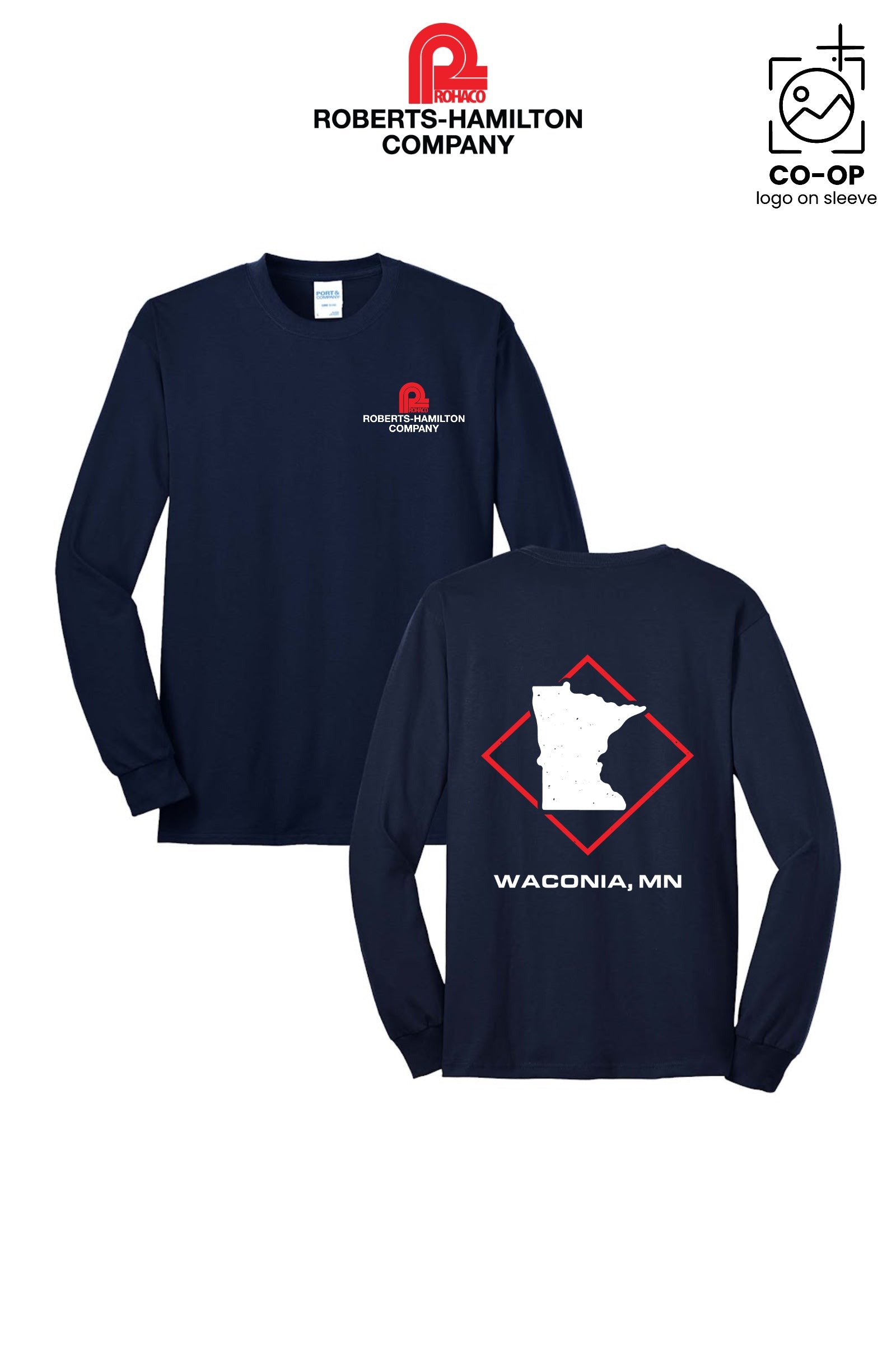 Port & Co™ Long Sleeve Core Blend Tee - ROBERTS-HAMILTON - WACONIA