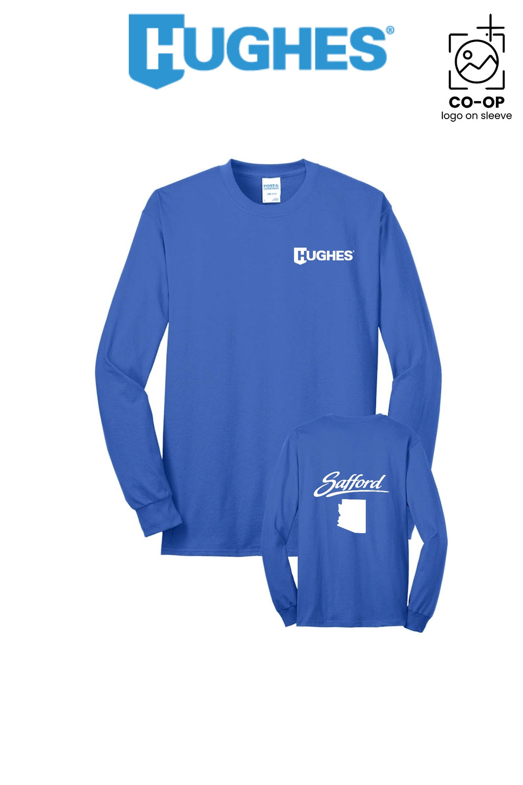 Port & Co™ Long Sleeve Core Blend Tee - HUGHES SUPPLY - SAFFORD