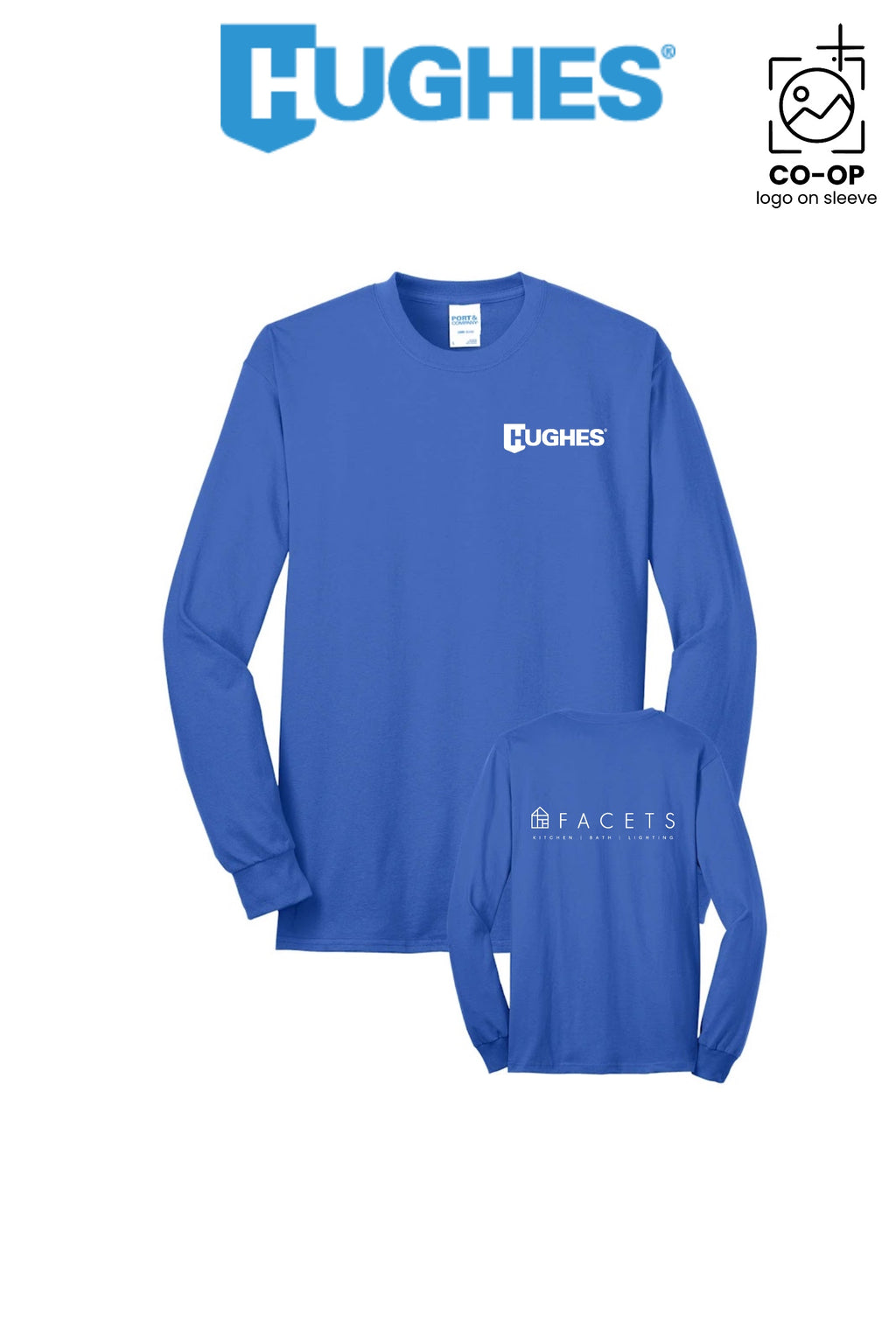 Port & Co™ Long Sleeve Core Blend Tee - HUGHES SUPPLY - HUNTERSVILLE