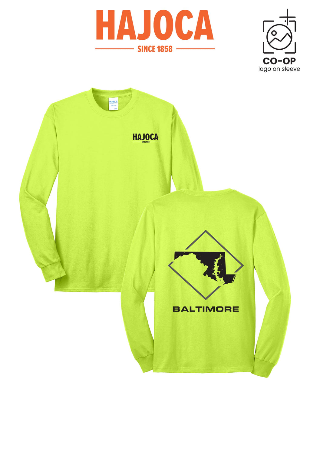 Port & Co™ Long Sleeve Core Blend Tee - HAJOCA - BALTIMORE