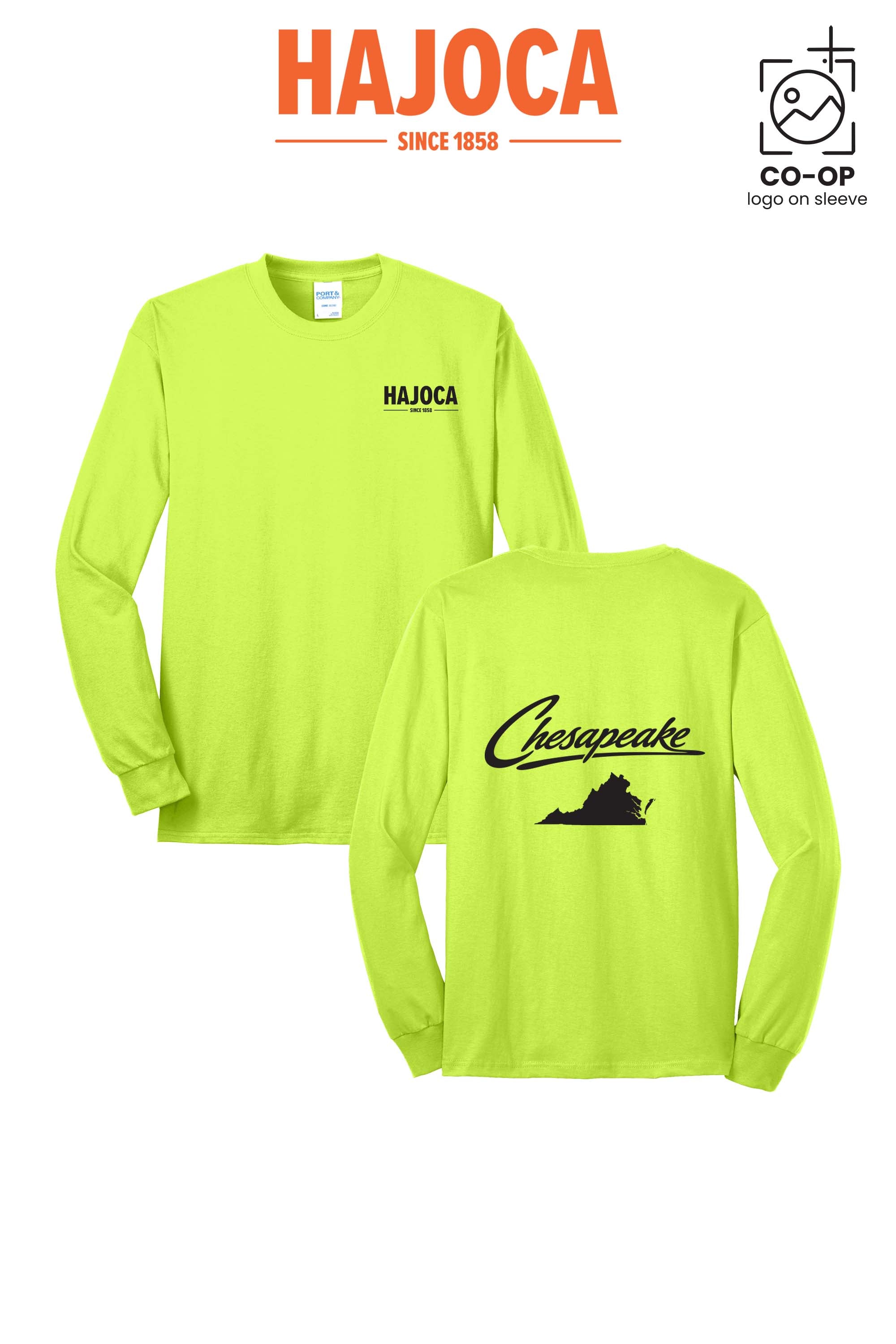 Port & Co™ Long Sleeve Core Blend Tee - HAJOCA - CHESAPEAKE