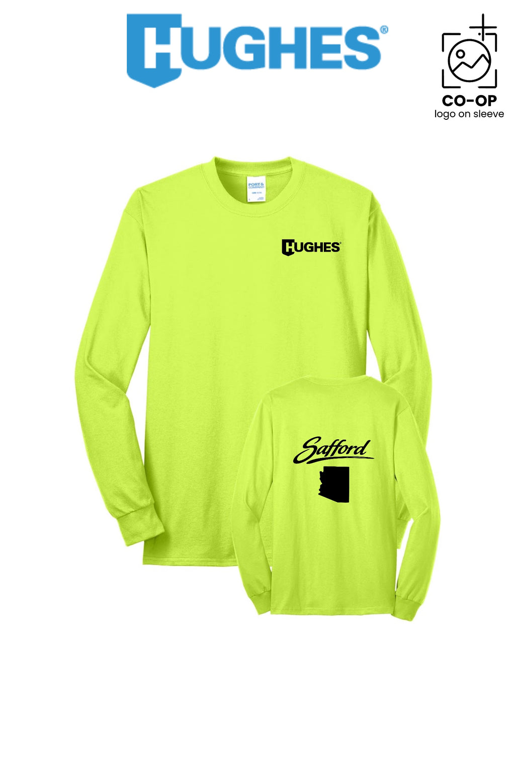 Port & Co™ Long Sleeve Core Blend Tee - HUGHES SUPPLY - SAFFORD