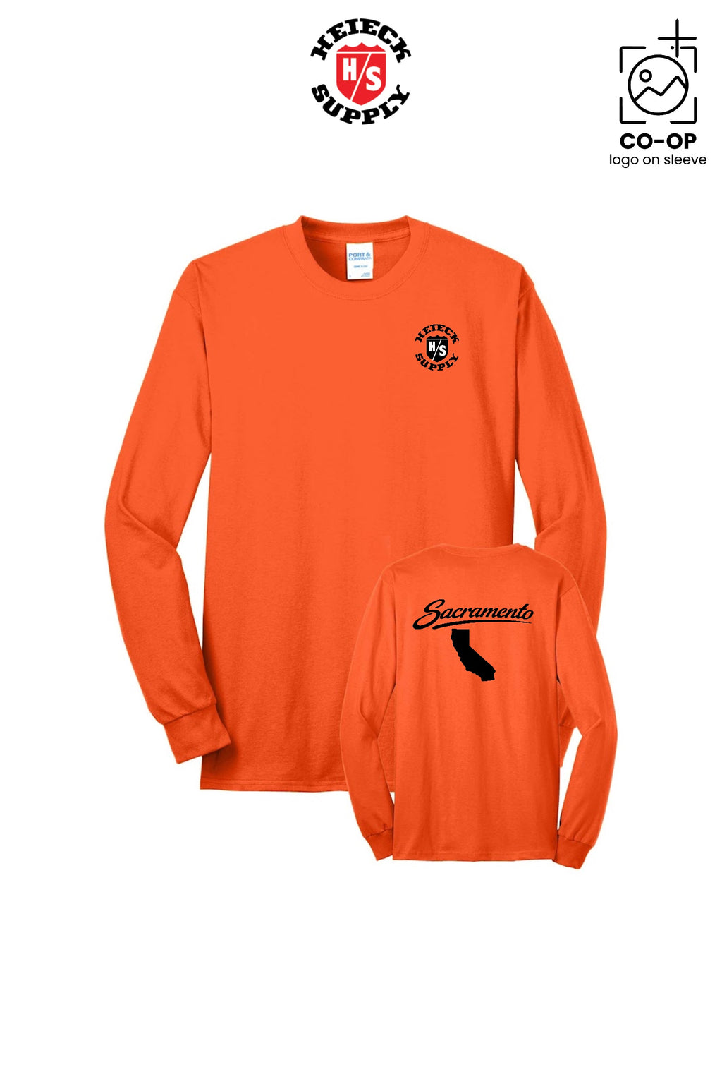 Port & Co™ Long Sleeve Core Blend Tee - HEIECK SUPPLY - SACRAMENTO