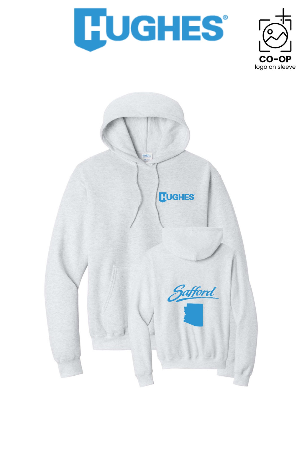 Port & Co™ Core Fleece Pullover Hooded Sweatshirt - HUGHES SUPPLY - SAFFORD