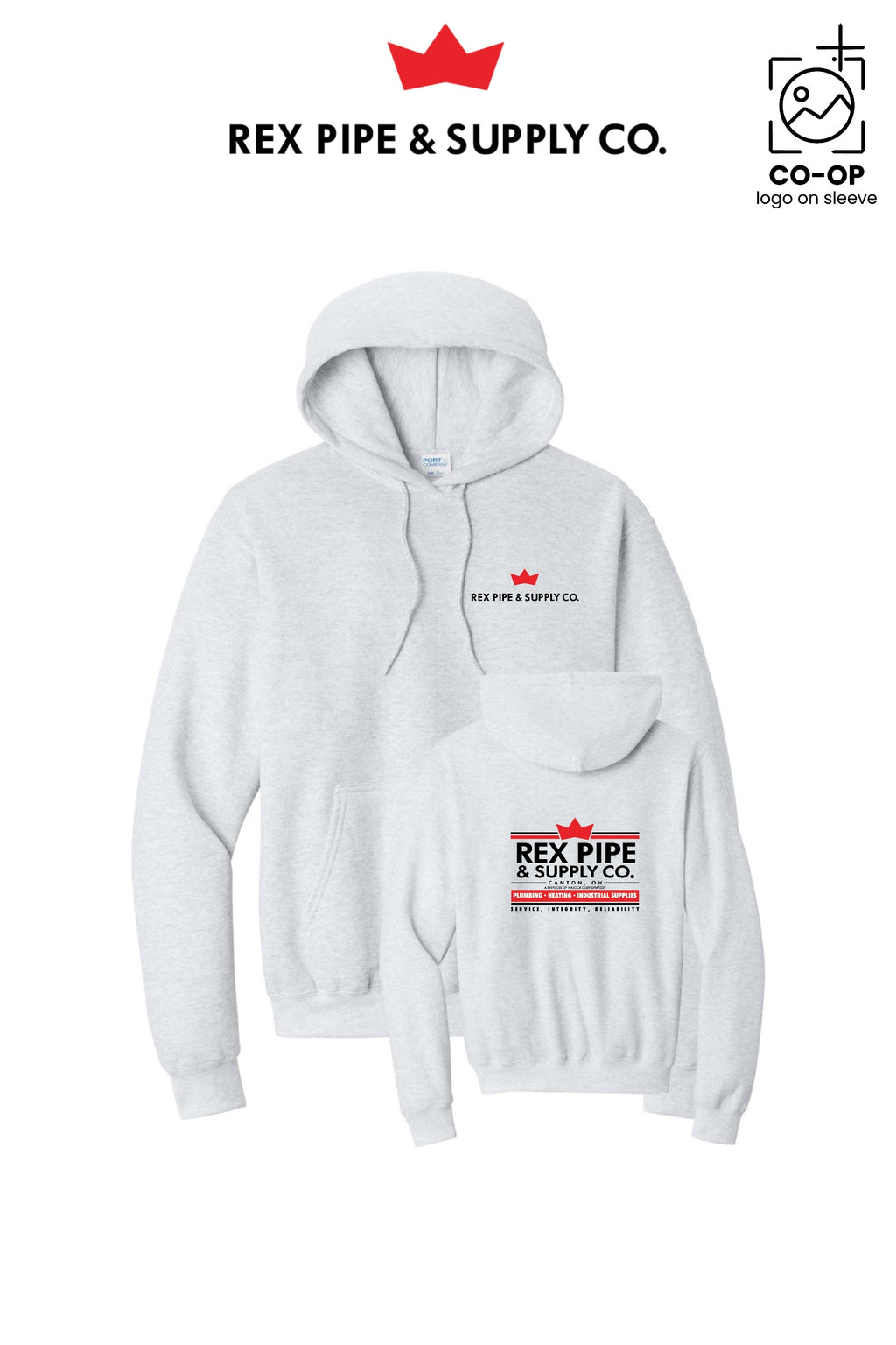 Port & Co™ Core Fleece Pullover Hooded Sweatshirt - REX PIPE AND SUPPLY - CANTON