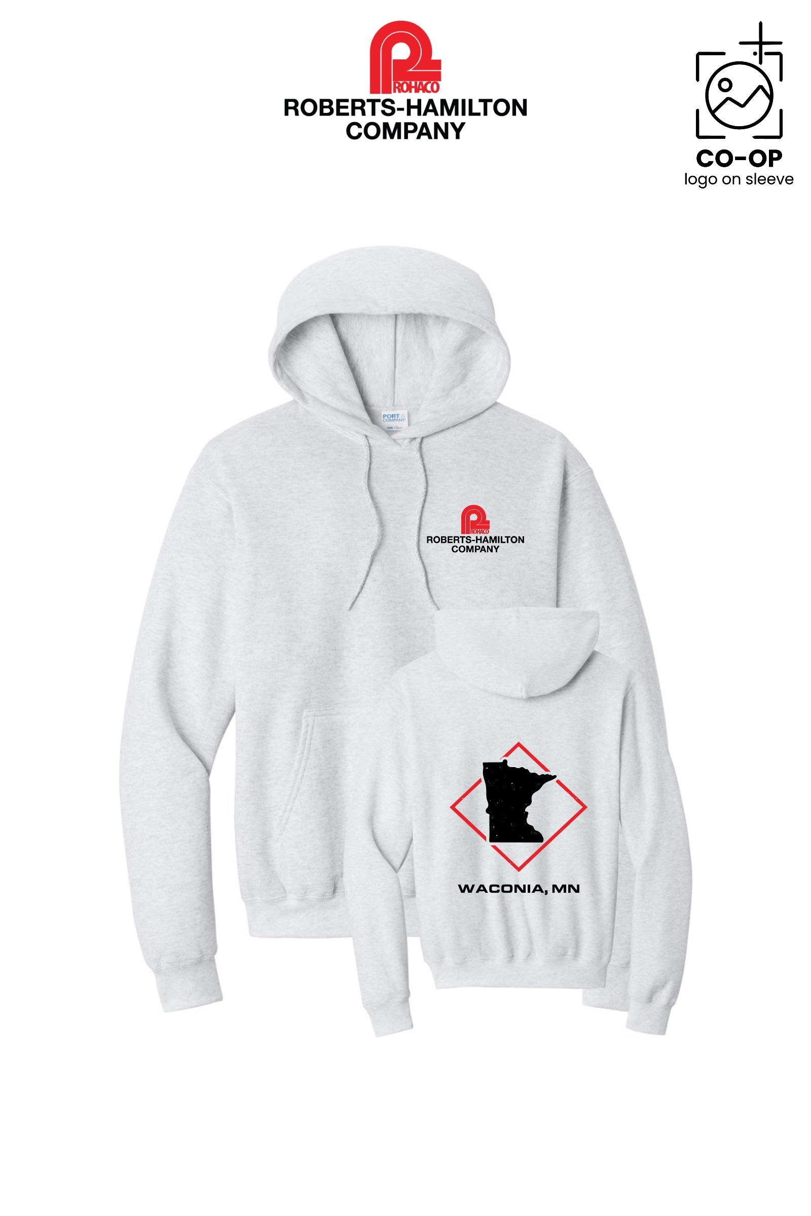 Port & Co™ Core Fleece Pullover Hooded Sweatshirt - ROBERTS-HAMILTON - WACONIA