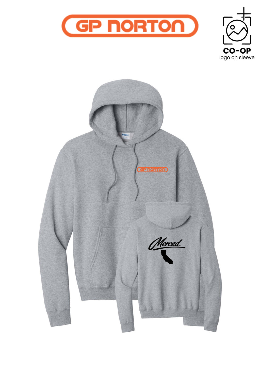 Port & Co™ Core Fleece Pullover Hooded Sweatshirt - G P NORTON - MERCED