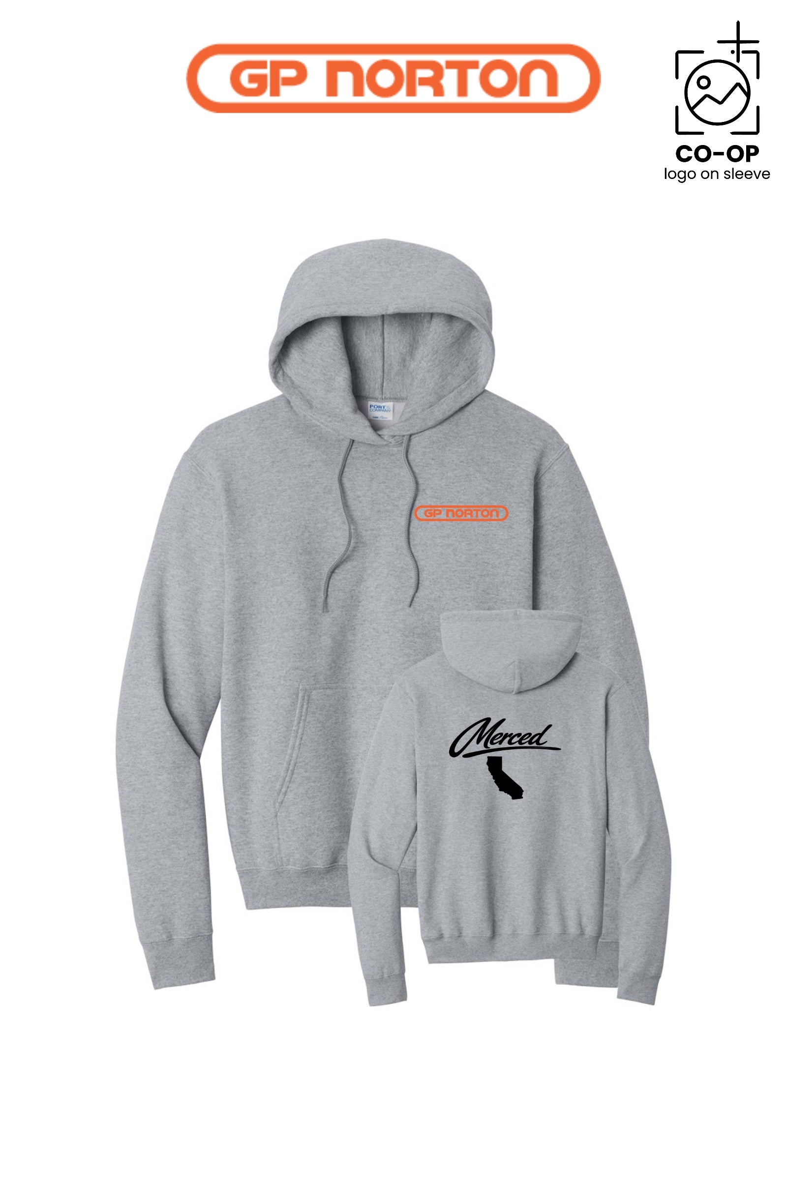 Port & Co™ Core Fleece Pullover Hooded Sweatshirt - G P NORTON - MERCED