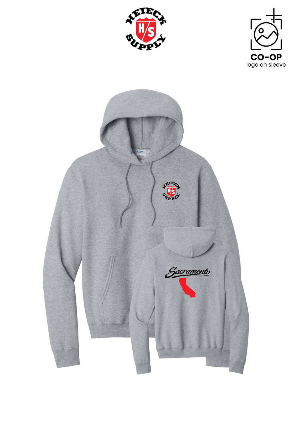 Port & Co™ Core Fleece Pullover Hooded Sweatshirt - HEIECK SUPPLY - SACRAMENTO