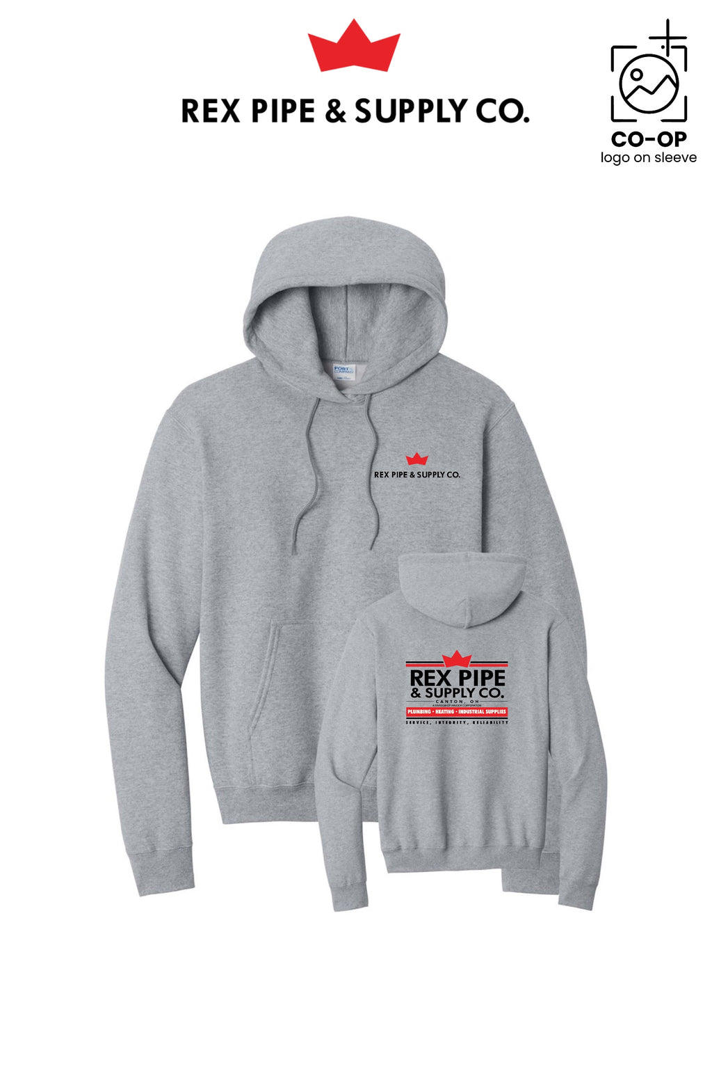 Port & Co™ Core Fleece Pullover Hooded Sweatshirt - REX PIPE AND SUPPLY - CANTON
