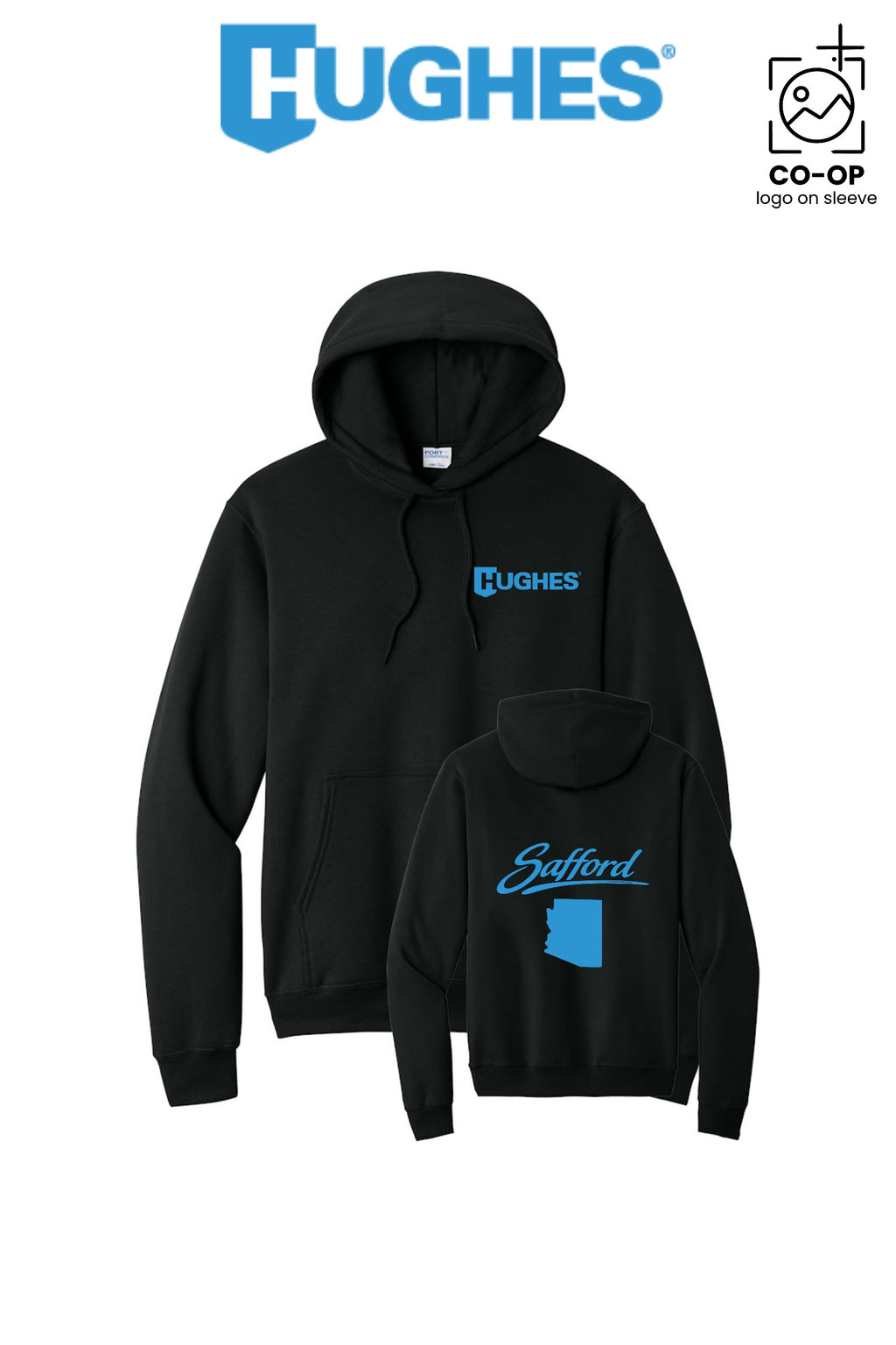 Port & Co™ Core Fleece Pullover Hooded Sweatshirt - HUGHES SUPPLY - SAFFORD
