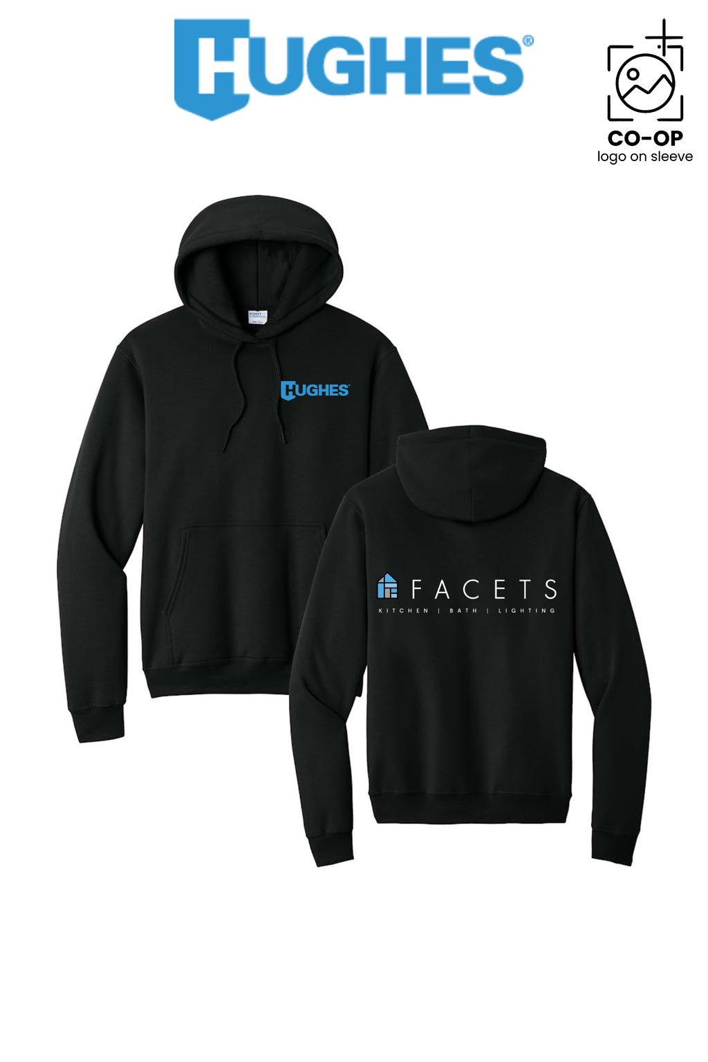 Port & Co™ Core Fleece Pullover Hooded Sweatshirt - HUGHES SUPPLY - HUNTERSVILLE