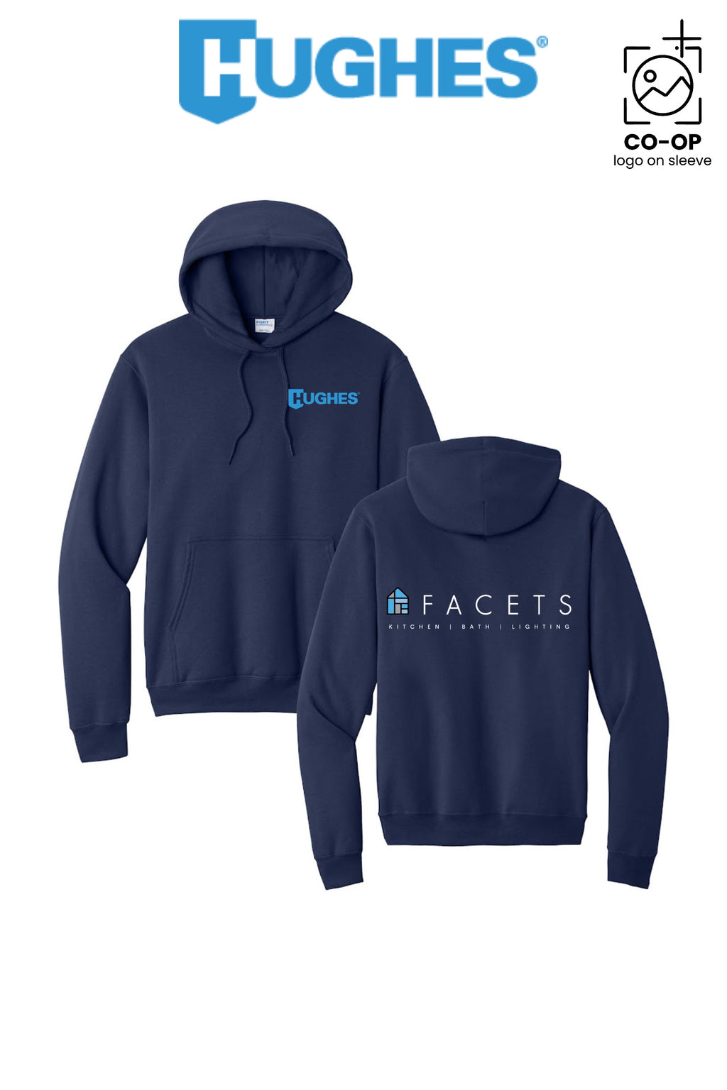 Port & Co™ Core Fleece Pullover Hooded Sweatshirt - HUGHES SUPPLY - HUNTERSVILLE