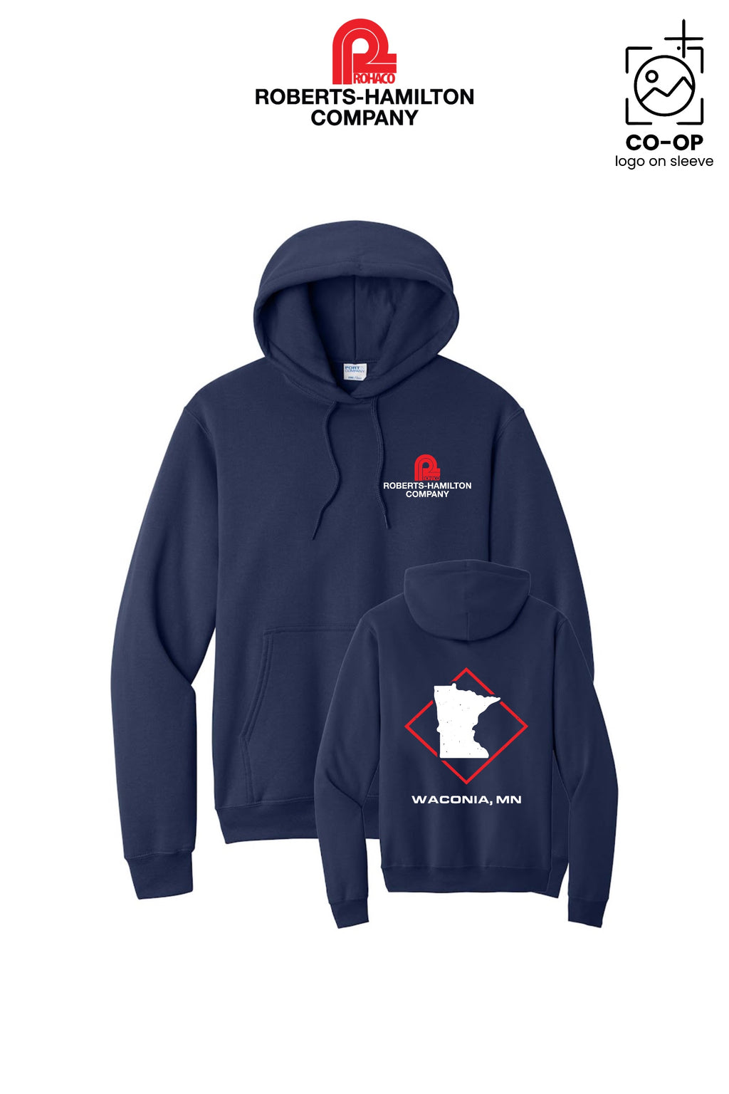 Port & Co™ Core Fleece Pullover Hooded Sweatshirt - ROBERTS-HAMILTON - WACONIA