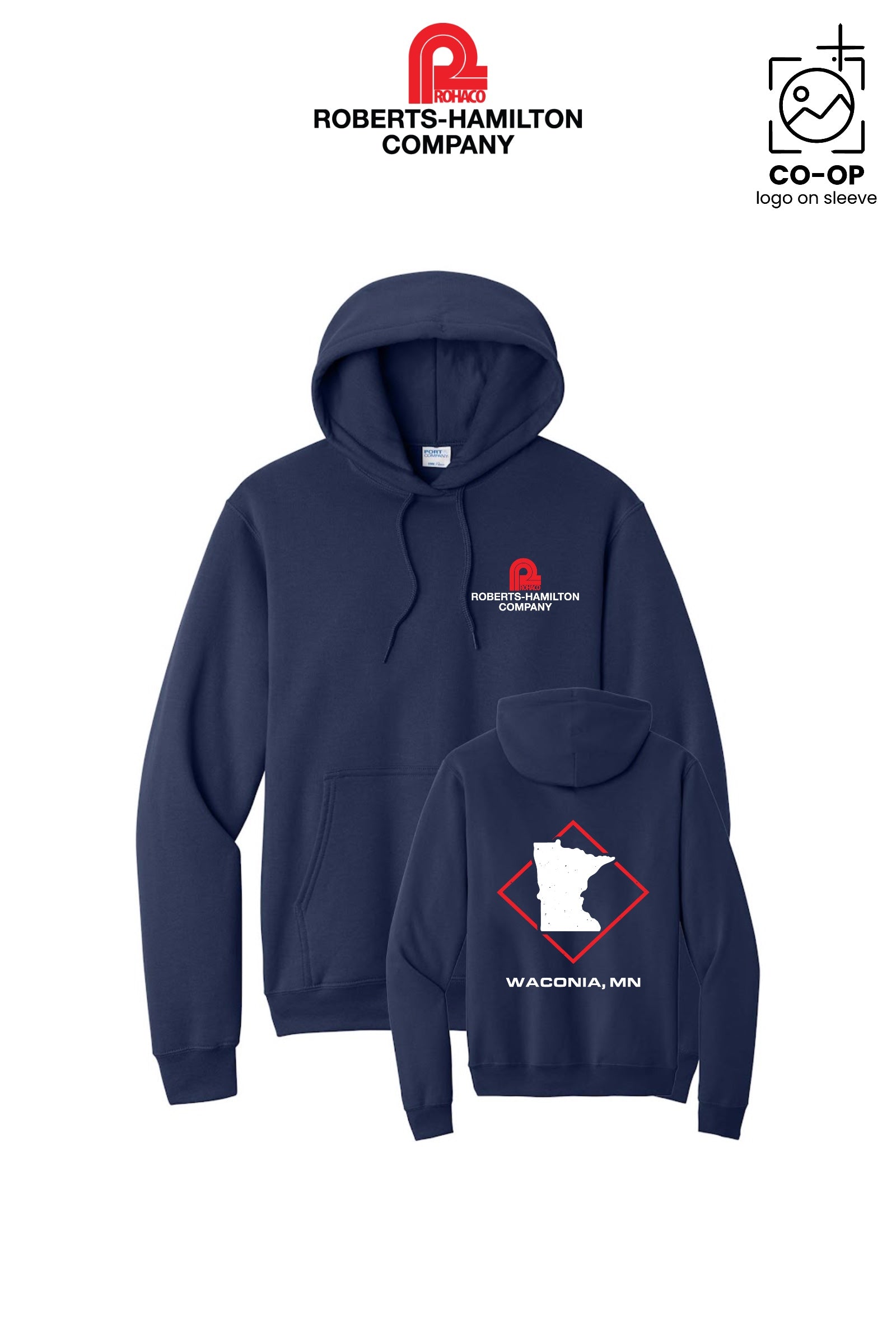 Port & Co™ Core Fleece Pullover Hooded Sweatshirt - ROBERTS-HAMILTON - WACONIA