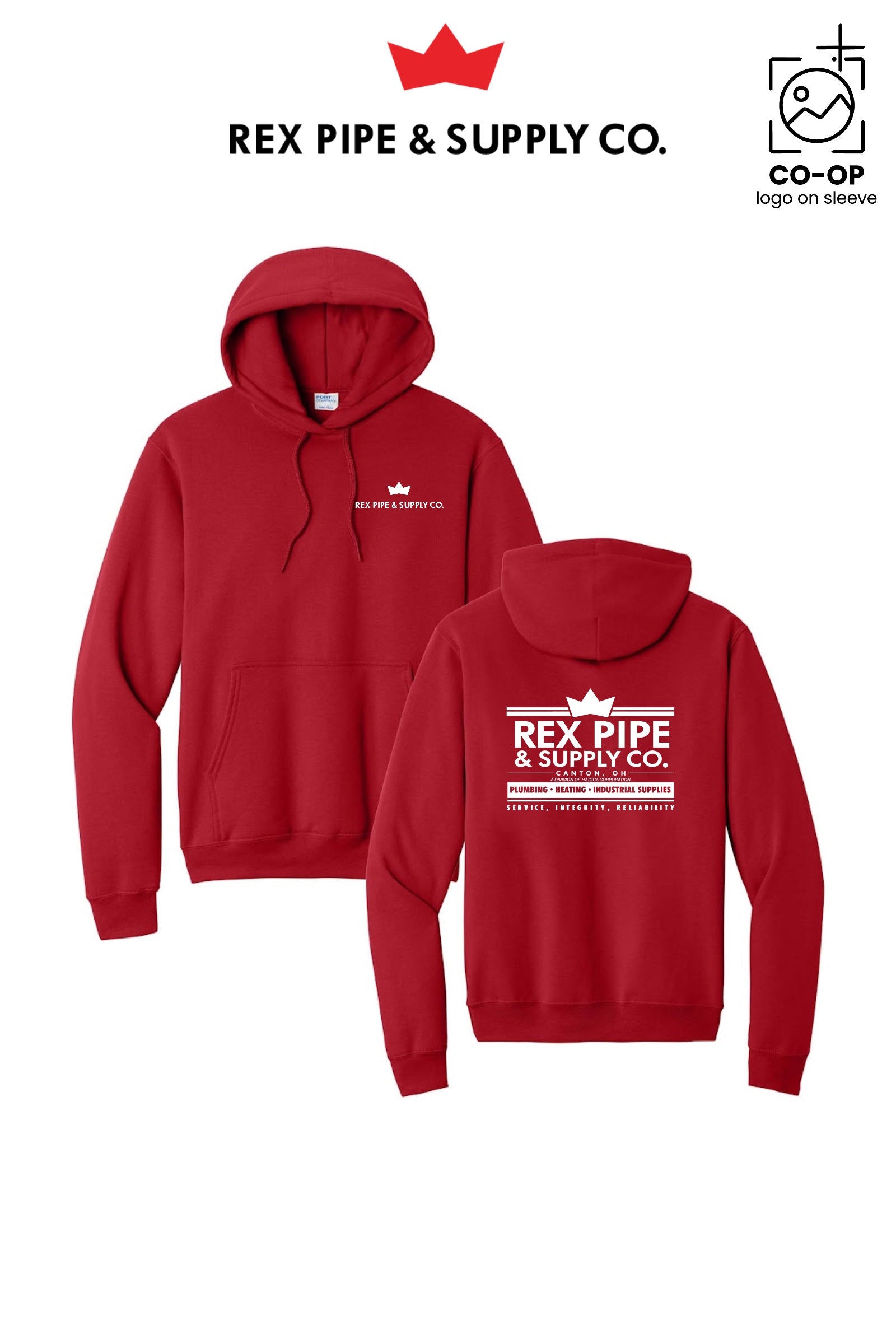 Port & Co™ Core Fleece Pullover Hooded Sweatshirt - REX PIPE AND SUPPLY - CANTON