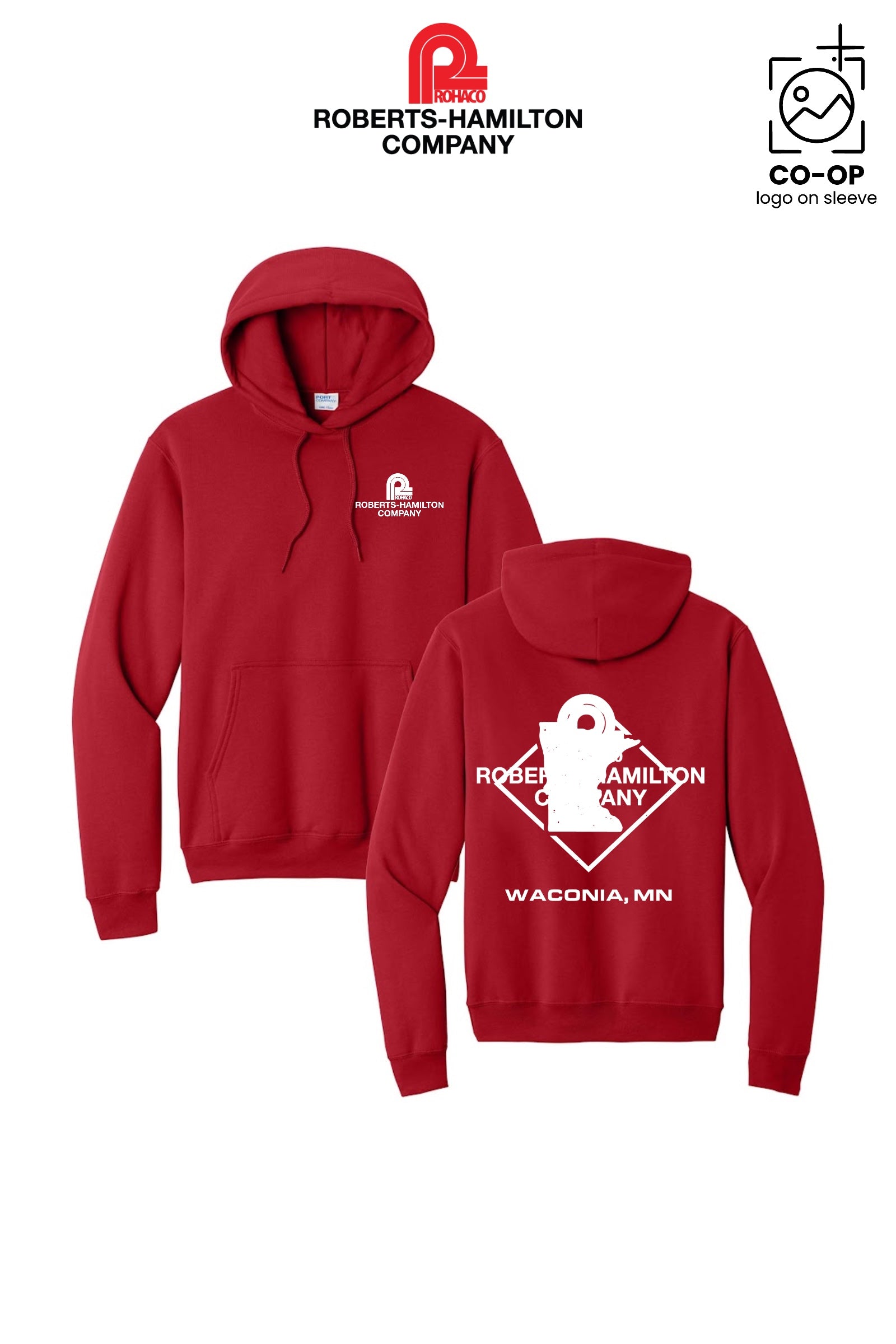 Port & Co™ Core Fleece Pullover Hooded Sweatshirt - ROBERTS-HAMILTON - WACONIA