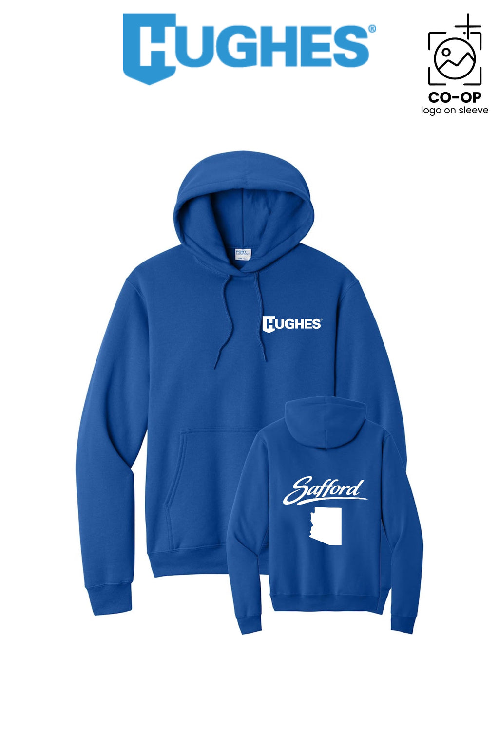 Port & Co™ Core Fleece Pullover Hooded Sweatshirt - HUGHES SUPPLY - SAFFORD