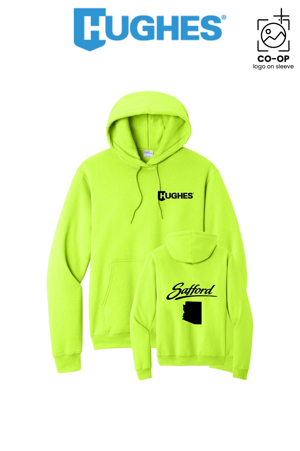 Port & Co™ Core Fleece Pullover Hooded Sweatshirt - HUGHES SUPPLY - SAFFORD
