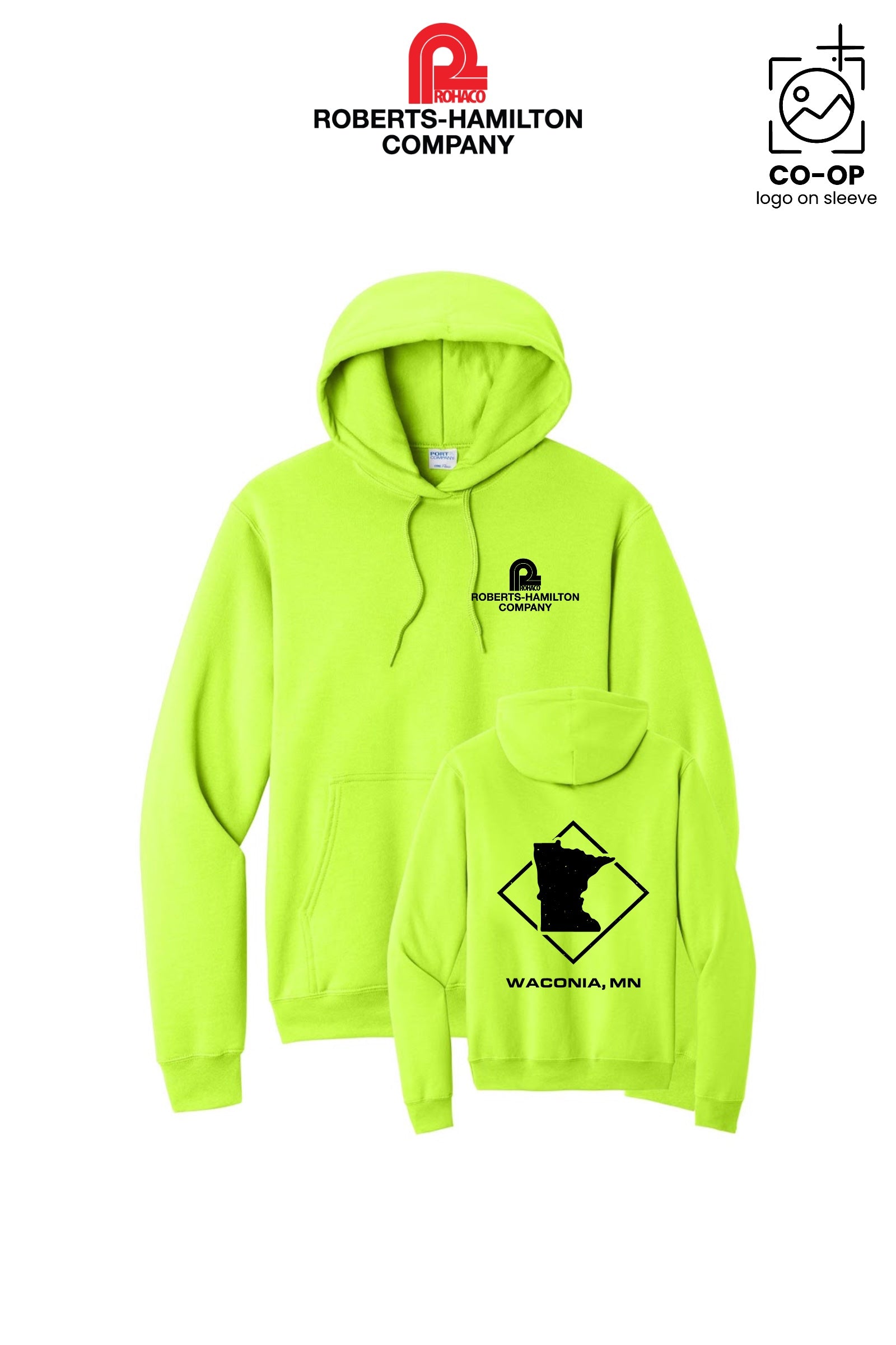 Port & Co™ Core Fleece Pullover Hooded Sweatshirt - ROBERTS-HAMILTON - WACONIA