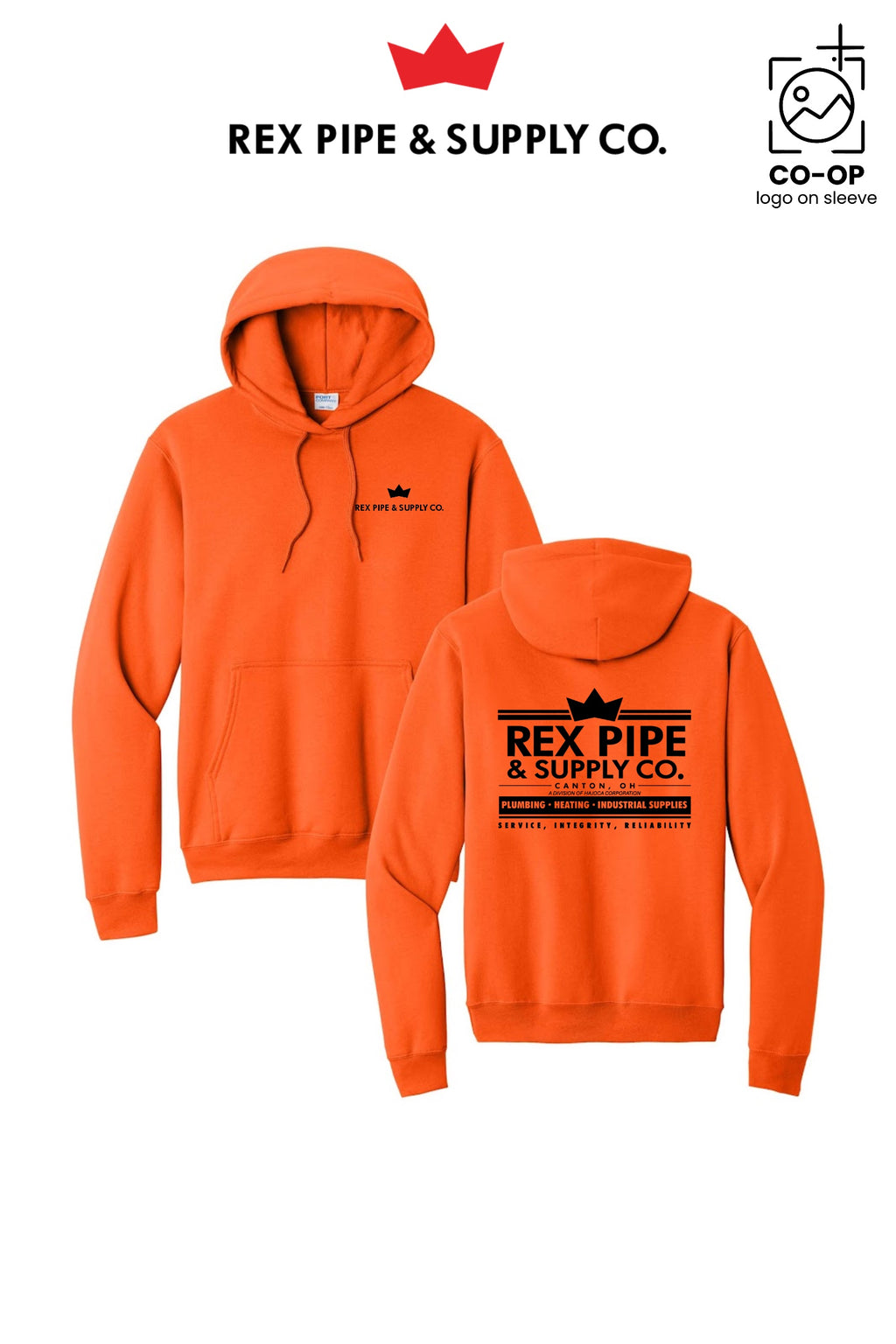 Port & Co™ Core Fleece Pullover Hooded Sweatshirt - REX PIPE AND SUPPLY - CANTON